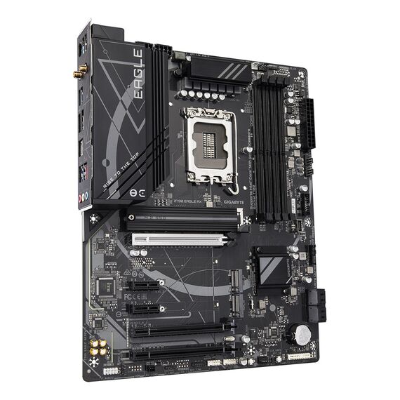 GIGABYTE Z790 EAGLE AX Motherboard - Supports Intel Core 14th Gen CPUs, 12+1+１Phases Digital VRM, up to 7600MHz DDR5 (OC), 3xPCIe 4.0 M.2, Wi-Fi 6E, 2.5GbE LAN, USB 3.2 Gen 2 | Techbox