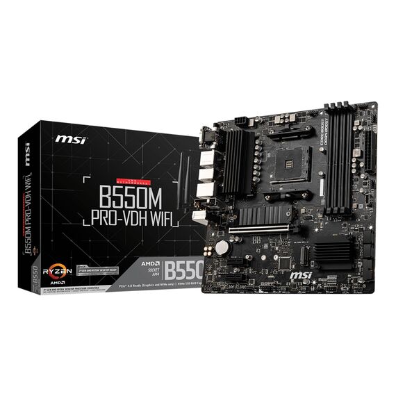 MSI B550M PRO-VDH WIFI motherboard AMD B550 Socket AM4 micro ATX - Motherboards - Laptops & PC Builds - Techbox