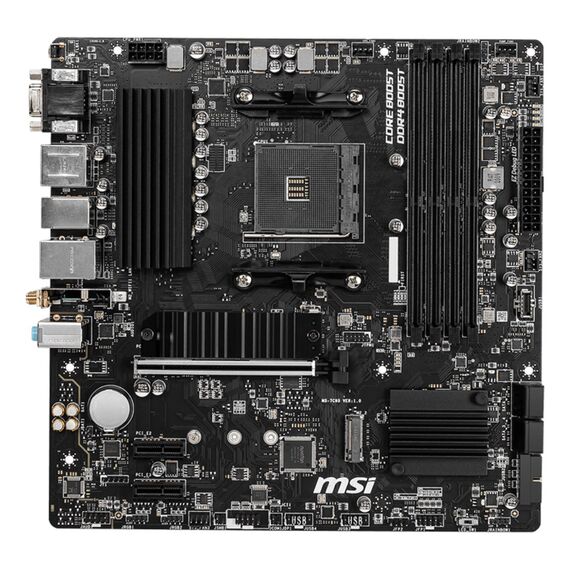 MSI B550M PRO-VDH WIFI motherboard AMD B550 Socket AM4 micro ATX - Motherboards - Laptops & PC Builds - Techbox