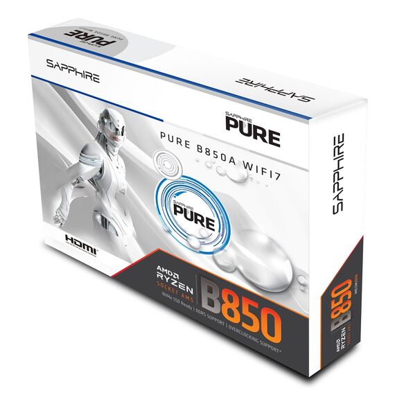 Sapphire PURE B850A WIFI 7 AMD B850 Socket AM5 ATX - Motherboards - Laptops & PC Builds - Techbox