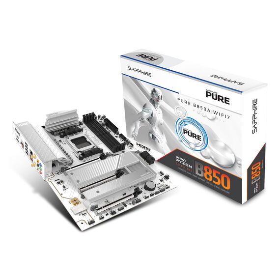 Sapphire PURE B850A WIFI 7 AMD B850 Socket AM5 ATX - Motherboards - Laptops & PC Builds - Techbox