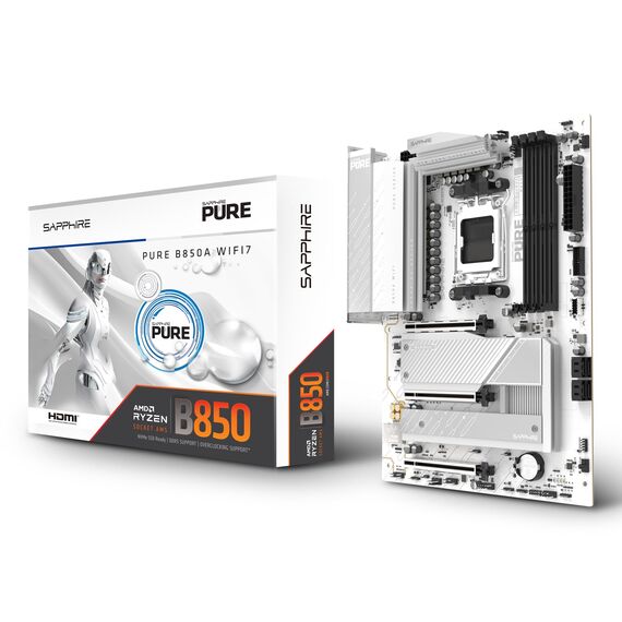 Sapphire PURE B850A WIFI 7 AMD B850 Socket AM5 ATX - Motherboards - Laptops & PC Builds - Techbox