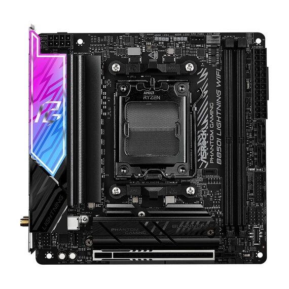 Asrock Phantom Gaming B850I Lightning WiFi AMD B850 Socket AM5 mini ITX | Techbox