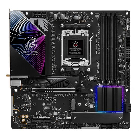 Asrock Phantom Gaming B850M Riptide WiFi AMD B850 Socket AM5 micro ATX | Techbox