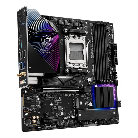 Asrock Phantom Gaming B850M Riptide WiFi AMD B850 Socket AM5 micro ATX | Techbox