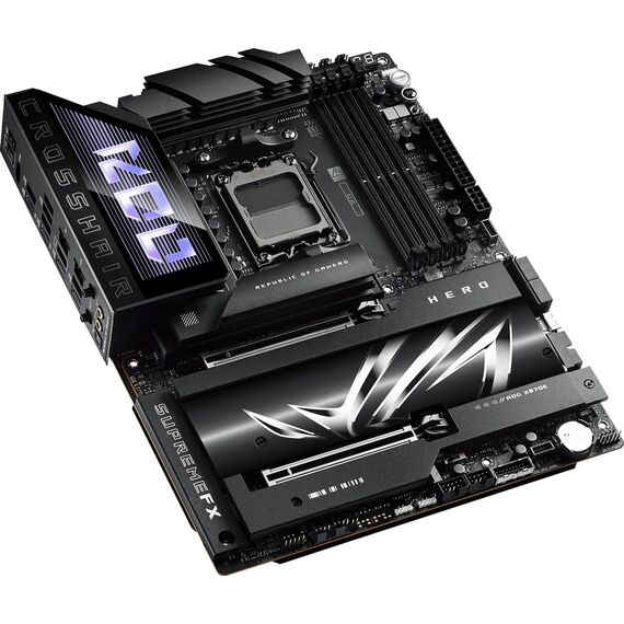 ASUS ROG CROSSHAIR X870E HERO AMD X870E Socket AM5 ATX - Motherboards - Laptops & PC Builds - Techbox