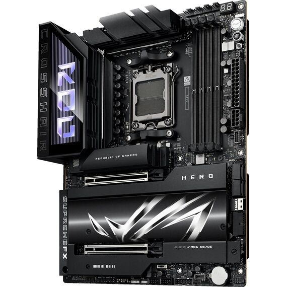 ASUS ROG CROSSHAIR X870E HERO AMD X870E Socket AM5 ATX - Motherboards - Laptops & PC Builds - Techbox