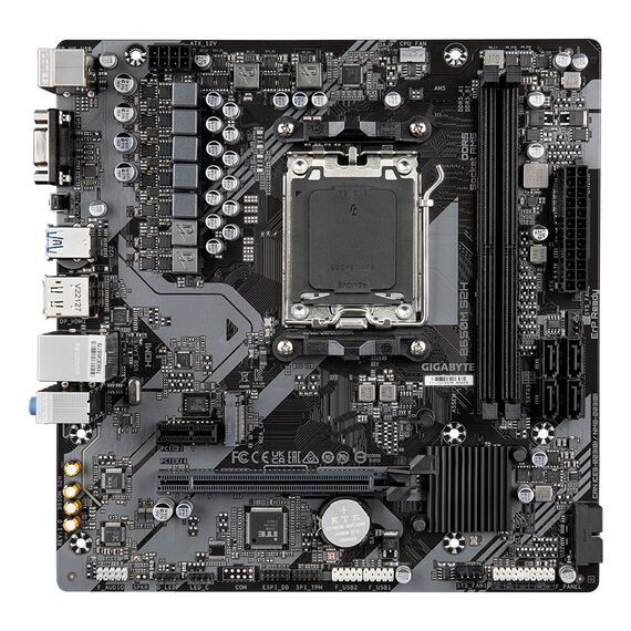 GIGABYTE B650M S2H Motherboard - AMD Ryzen 9000 Series CPUs, 5+2+2 Phases VRM, up to 6400MHz DDR5 (OC), 1xPCIe 4.0 M.2, GbE LAN, USB 3.2 Gen 1 | Techbox