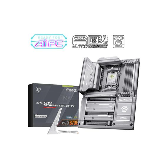 MSI MAG X870E TOMAHAWK MAX WIFI PZ motherboard AMD X870E Socket AM5 ATX - Motherboards - Laptops & PC Builds - Techbox