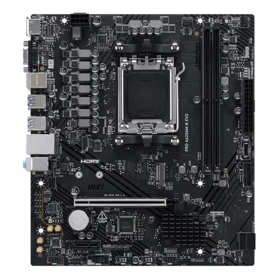 MSI PRO A620AM-B EVO motherboard AMD A620A Socket AM5 ATX | Techbox