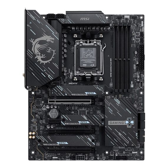 MSI X870E GAMING PLUS WIFI motherboard AMD X870E Socket AM5 ATX - Motherboards - Laptops & PC Builds - Techbox