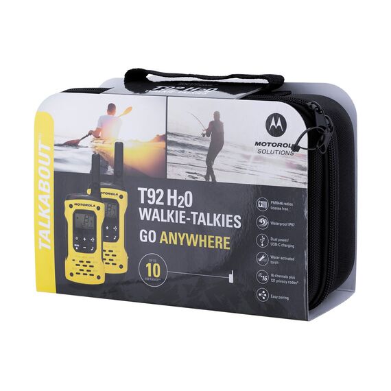 MOTOROLA RADIOTELEFON T92 H2O walkie-talkie 16 channels 2 pc(s) Black, yellow - Camping - Hobbies - Techbox