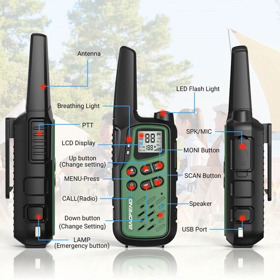 Walkie-Talkie Baofeng BF-T25E Green | Techbox