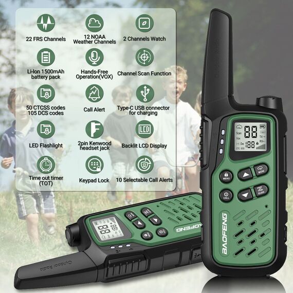 Walkie-Talkie Baofeng BF-T25E Green | Techbox