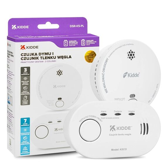 Carbon monoxide detector K5CO + smoke detector 2030-DSR3 KIDDE - Detectors - Security - Techbox