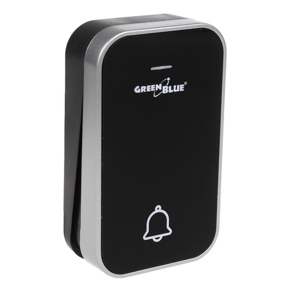 GreenBlue GB157 B Kinetic Battery-free Wireless Dorr Bell, Melodies, Black, Range up to 200m, IP44 - Various - Security - Techbox