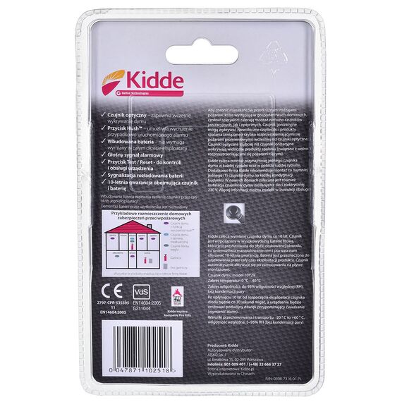 KIDDE 10Y29A smoke detector - Detectors - Security - Techbox