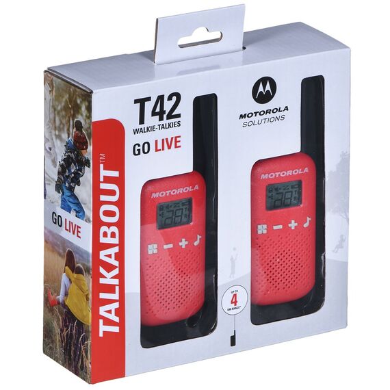 Motorola TALKABOUT T42 two-way radio 16 channels Black,Red | Techbox