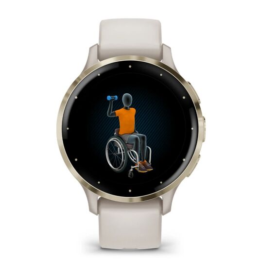 Garmin Venu 3S 3.05 cm (1.2") AMOLED 41 mm Digital 390 x 390 pixels Touchscreen Gold, Ivory Wi-Fi GPS (satellite) - Smartwatches - Smartwatches & Accessories - Techbox