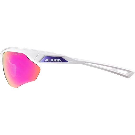 ALPINA Cycling Glasses NYLOS HR White‑Purple Purple Mirror Lens Cat.3 | Techbox