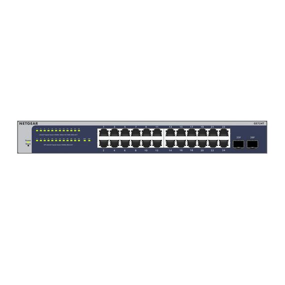 NETGEAR GS724Tv6 Managed Gigabit Switch (GS724T-600EUS) 26P | Techbox