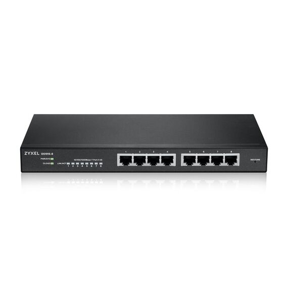 Zyxel GS1915-8 Managed L2 Gigabit Ethernet (10/100/1000) Black | Techbox
