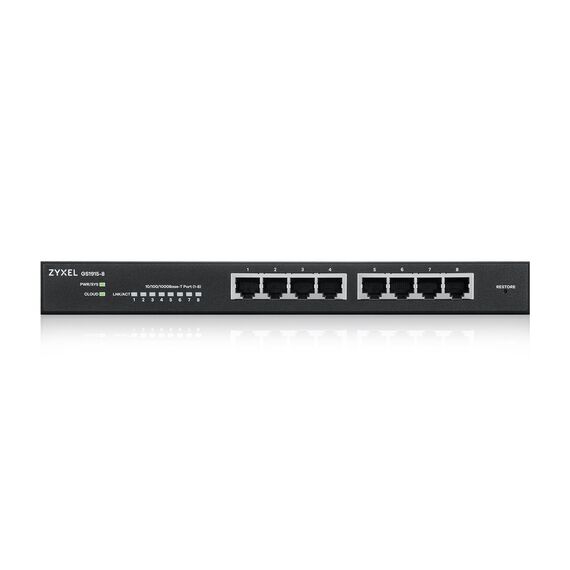 Zyxel GS1915-8 Managed L2 Gigabit Ethernet (10/100/1000) Black | Techbox
