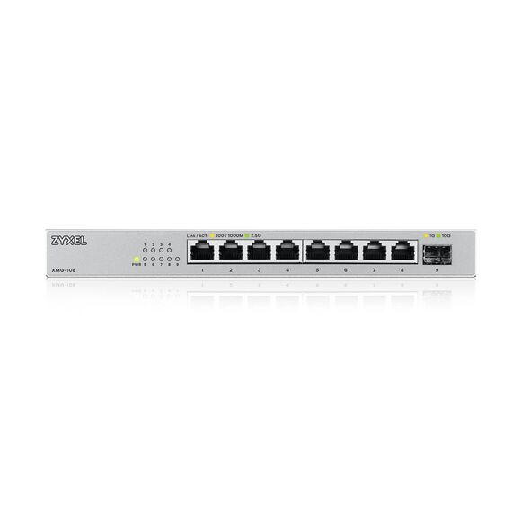 Zyxel XMG-108 Unmanaged 2.5G Ethernet (100/1000/2500) Silver | Techbox