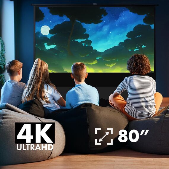 Maclean MC-212 Portable Projection Screen, Compact, Floor, 80", 16:10 - Projector Accessories - Projectors - Techbox