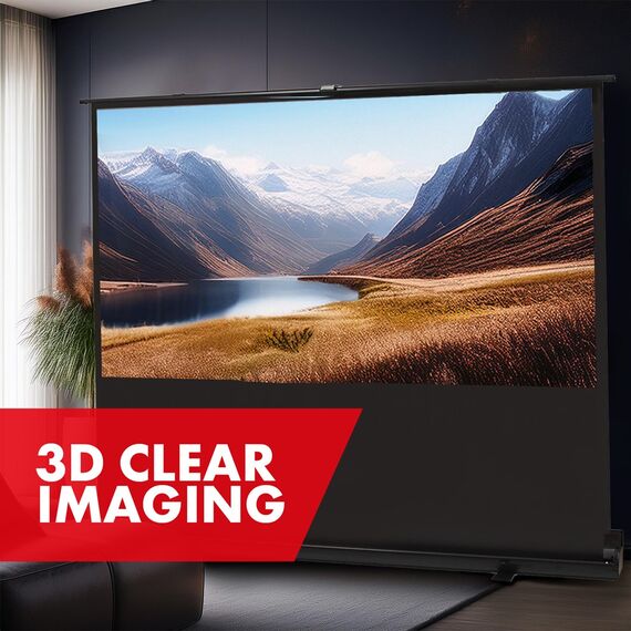 Maclean MC-213 Portable Projection Screen, Compact, Floor, 100", 16:10 | Techbox