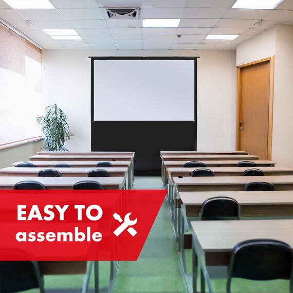 Maclean MC-213 Portable Projection Screen, Compact, Floor, 100", 16:10 | Techbox