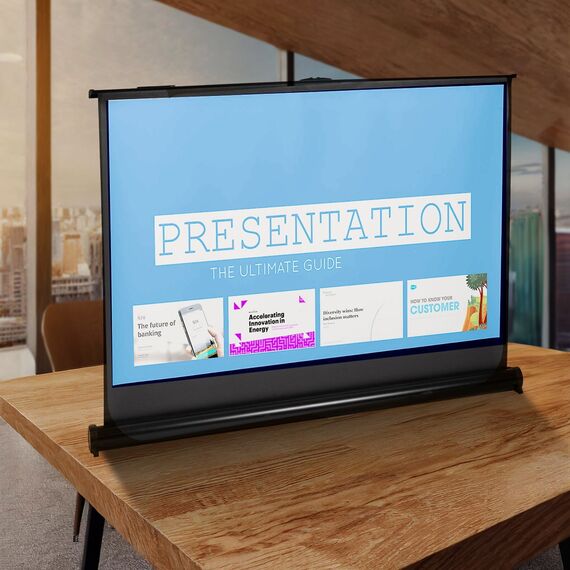 Maclean MC-961 Portable Projection Screen Compact 45" 4:3 Free-Standing Office Cinema - Projector Accessories - Projectors - Techbox