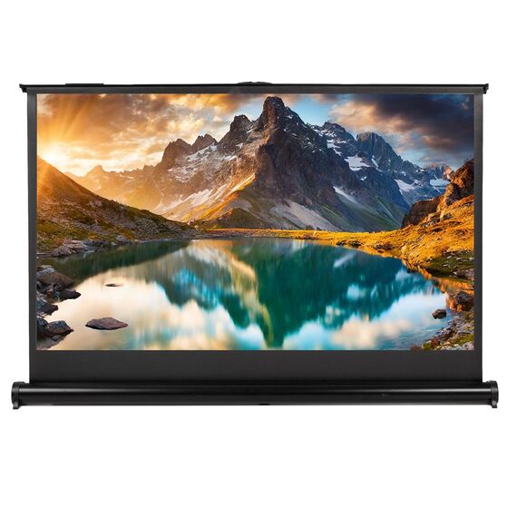 Maclean Portable Projection Screen Compact 40" 16:9 Free-Standing Office Cinema Matt White Home | Techbox