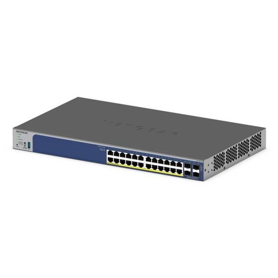 NETGEAR 28-Port PoE Gigabit/10G Stackable Smart Switch (GS728TXP) | Techbox