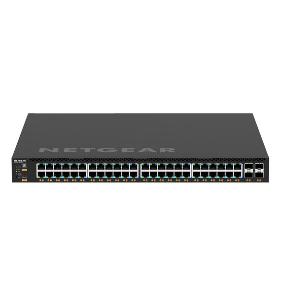 NETGEAR M4350-48G4XF Managed L3 Gigabit Ethernet (10/100/1000) Power over Ethernet (PoE) 1U Black | Techbox