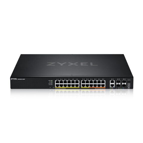 Zyxel XGS2220-30HP Managed L3 Gigabit Ethernet (10/100/1000) Power over Ethernet (PoE) Black | Techbox