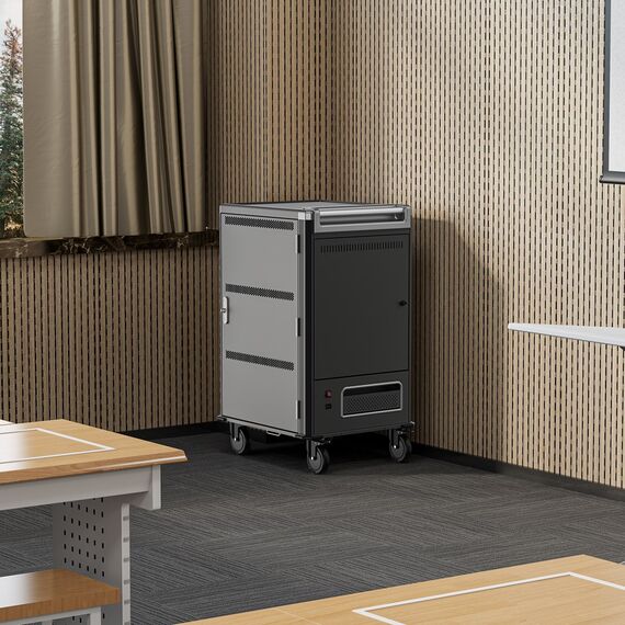 Ewent EW1701 portable device management cart/cabinet Portable device management cabinet Black, Grey | Techbox