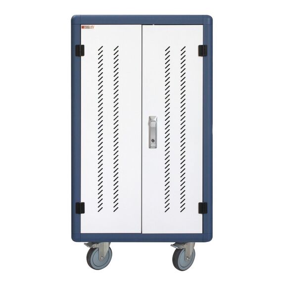Techly Ventilated Charging Station Trolley 30 Notebook or Smartphone Black/Grey - Travel Chargers - Smartphone Chargers - Techbox