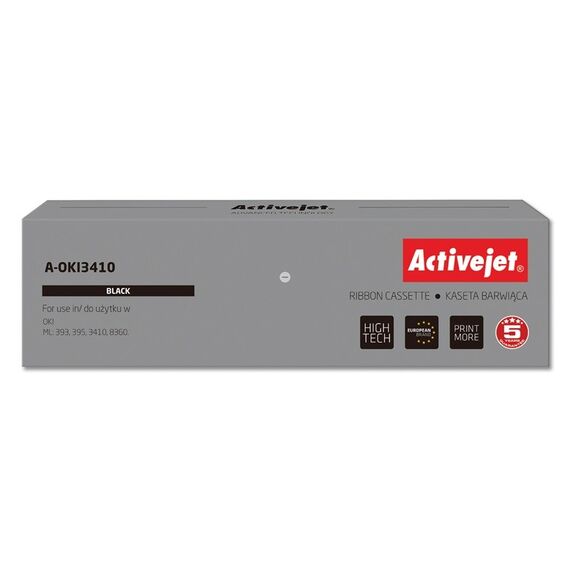 Activejet A-OKI3410 Ink ribbon (replacement for OKI 9002308; Supreme; 10.000.000 characters black) | Techbox