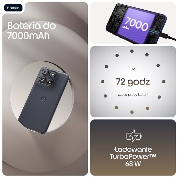 Motorola edge 70 fusion 17.2 cm (6.78") Dual SIM Android 16.0 5G USB Type-C 12 GB 256 GB 7000 mAh Black | Techbox