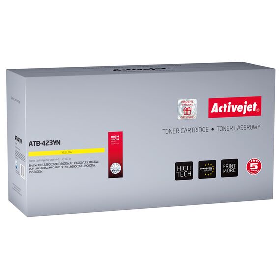 Activejet ATB-423YN toner (replacement for Brother TN-423Y; Supreme; 4000 pages; yellow) | Techbox