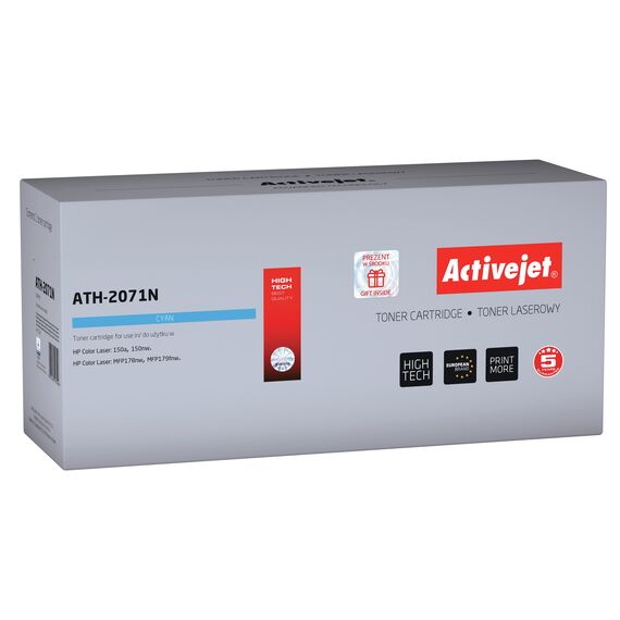 Activejet ATH-2071N toner (replacement for HP 117A 2071A; Supreme; 700 pages; cyan) - Compatible Toners - Toners - Techbox