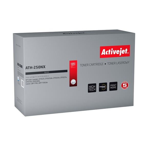 Activejet ATH-250NX toner (replacement for HP 504X CE250X, Canon CRG-723HB; Supreme; 10500 pages; black) | Techbox