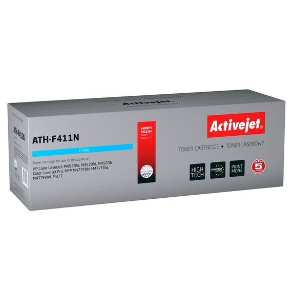 Activejet ATH-F411N toner (replacement for HP 410A CF411A; Supreme; 2300 pages; cyan) | Techbox