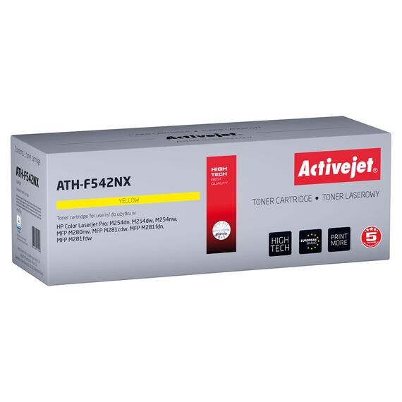 Activejet ATH-F542NX toner (replacement for HP 203X HP203X CF542X CRG 054H CRG054H; Supreme; 2500 pages; yellow) | Techbox