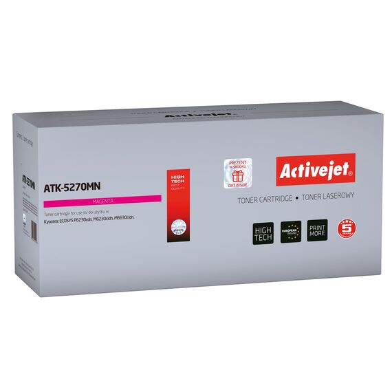 Activejet ATK-5270MN toner for Kyocera printer; Kyocera TK-5270M replacement; Supreme; 6000 pages; magenta - Compatible Toners - Toners - Techbox