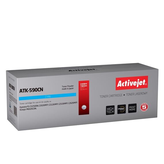 Activejet ATK-590CN toner for Kyocera printer; Kyocera TK-590C replacement; Supreme; 5000 pages; cyan - Compatible Toners - Toners - Techbox