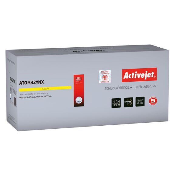 Activejet ATO-532YNX toner (replacement for OKI 46490605; Supreme; 6000 pages; yellow) | Techbox
