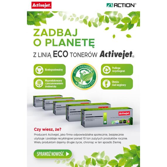BIO Activejet ATH-36NB toner for HP, Canon printers, Replacement HP 36A CB436A, Canon CRG-713; Supreme; 2000 pages; black. ECO Toner. | Techbox