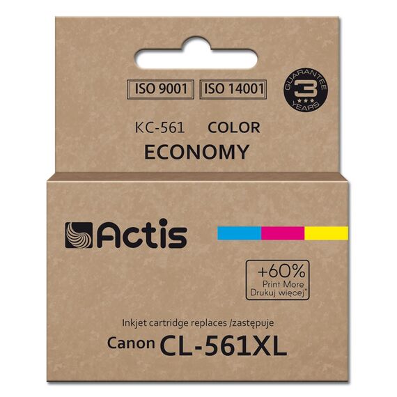 Actis KC-561 Ink (replacement for Canon CL-561XL; Supreme; 18 ml; cyan, magenta, yellow). Prints 60% more than OEM. | Techbox